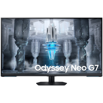 Монитор Samsung Odyssey Neo G7 LS43CG700NUXEN, 43" VA 3840x2160 UHD 16:9 144Hz, 1ms, 400cd/m2, 4250:1, 178/178, DisplayPort, 2x HDMI, USB Hub, Wi-Fi, Bluetooth, LAN, Speakers, 2Y