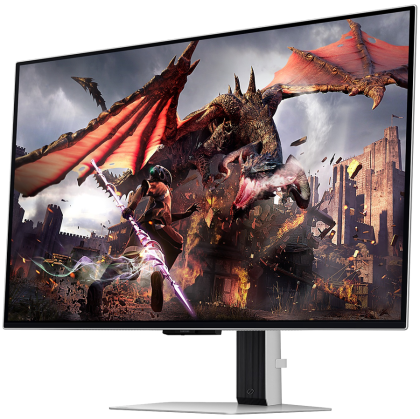 Monitor LED Samsung LS32DG802SUXDU G80SD Gaming, 32" UHD Flat 16:9 (3840x2160) OLED 240z, 250 cd/㎡, 1000000:1, 0.03ms, 178/178, DisplayPort, HDMI, USB Hub, Wi-Fi, Bluetooth, 2Y