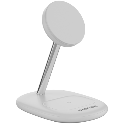 CANYON wireless charger WCS-205 15W Qi2 2in1 w/o adapter White