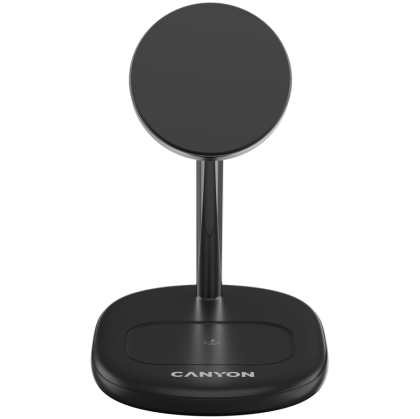 CANYON wireless charger WCS-205 15W Qi2 2in1 w/o adapter Black