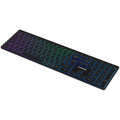 CANYON keyboard HKB-W11 UK/US RGB Dual Mode Wireless Black