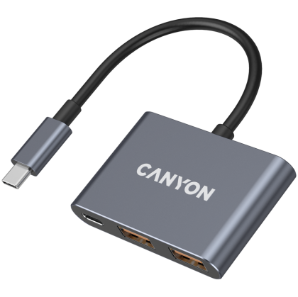 CANYON hub DS-3 3in1 USB-C Dark Grey