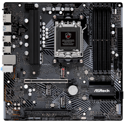 ASROCK B650M PG LIGHTNING AM5 Socket, 4x DDR5 7200+ Dual Channel RAM, PCIe 4.0 x16, 3.0 x16, 3x M.2 socket, 4x SATA 6GB, 17x USB, 7.1 Audio, 2.5GB LAN, mATX