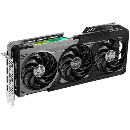 ASROCK Video Card AMD Radeon RX 9070 XT Steel Legend Dark 16GB GDDR6, 256-bit, 3x DisplayPort 2.1a, 1x HDMI 2.1b, 298 x 131 x 58 mm, 2.9-slot, recomended PSU 800W, 2x 8-pin pwoer connector, 90-GA5VZZ-00UANF