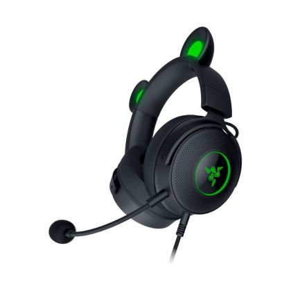 Razer Kraken Kitty V2 Pro, Gaming Wired Headset, Razer Chroma RGB, Stream Reactive Lighting, Docked Mode, 50 mm audio drivers, USB, Passive noise-canceling Microphone, Volume Control