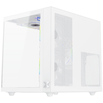 Aqua M Lite Arctic (WH, MATX, U3x1 & U2x1, 2PCS TG, 4PCS G22A Arctic Reverse & 1PC G22A Arctic,ARGB Remote Control Box)