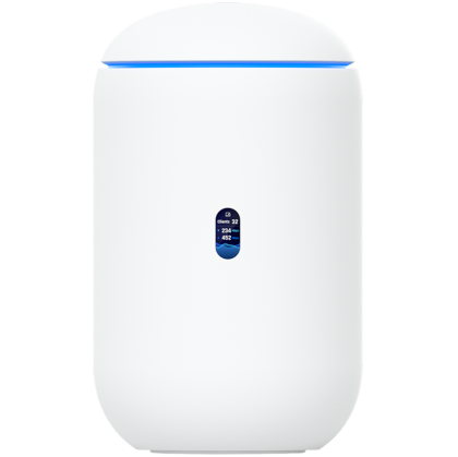 Ubiquiti UniFi UDR7-EU Dream Router 7 Desktop 10G Cloud Gateway with integrated WiFi 7, PoE switch, microSD storage, and full UniFi application support, 10G SFP+ and (1) 2.5 GbE RJ45 WAN port, 64 GB microSD,