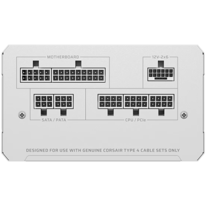 Corsair RMe White Series, RM850e White, 850 Watt, Cybenetics Gold Certified, Fully Modular Power Supply