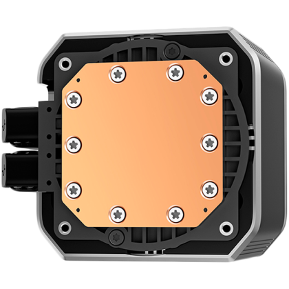 DeepCool MYSTIQUE 360 ARGB, 360mm CPU Liquid Cooler, 2.8" LCD screen, 3x120mm ARGB PWM Fans, Addressable RGB LED, Fluid Dynamic Bearing, Black, Intel LGA1851/1700/1200/1151/1150/1155, AMD AM5/AM4, R-LX750-BKADSNC-G-1