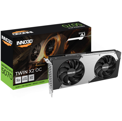 INNO3D NVIDIA RTX 5070 X2 OC 12GB GDDR7 192bit, 2542MHz / 28Gbps, 3x DP, 1x HDMI, 2 fans 2 slot
