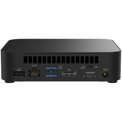 ASUS NUC 14 Essential/RNUC14MNK1500002/N150 Processor/1xDDR5-4800 SO-DIMM/5xUSB Type-A/2xUSB Type-C/3.5mm jack/ M.2 22x80 NVMe and SATA SSD/2,5Gbe LAN/1xHDMI/ 1x DP/no Storage/no RAM/WiFI6E AX211/no OS/EU Cord/Slim Kit(L6)/EAN:4711387783078