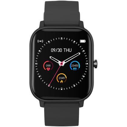 CANYON Wildberry SW-74, Smart watch, 1.3inches TFT full touch screen, Zinic+plastic body, IP67 waterproof, multi-sport mode, compatibility with iOS and android, black body with black silicon belt, Host: 43*37*9mm, Strap: 230x20mm, 45g