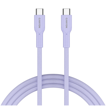 CANYON cable OnWire 60CL C-C 60W COLOR Braided 1m Purple