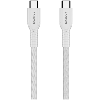 CANYON cable OnWire 60CL C-C 60W COLOR Braided 1m White