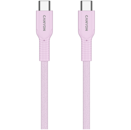 CANYON cable OnWire 60CL C-C 60W COLOR Braided 1m Pink