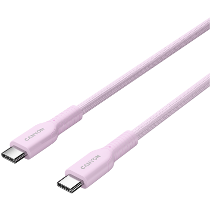 CANYON cable OnWire 60CL C-C 60W COLOR Braided 1m Pink