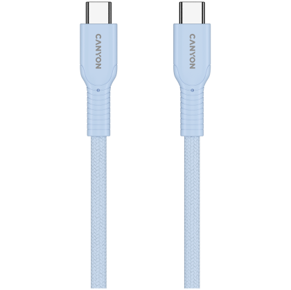 CANYON cable OnWire 60CL C-C 60W COLOR Braided 1m Light Blue