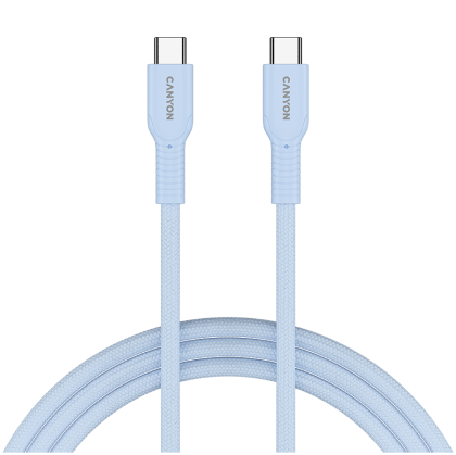 CANYON cable OnWire 60CL C-C 60W COLOR Braided 1m Light Blue