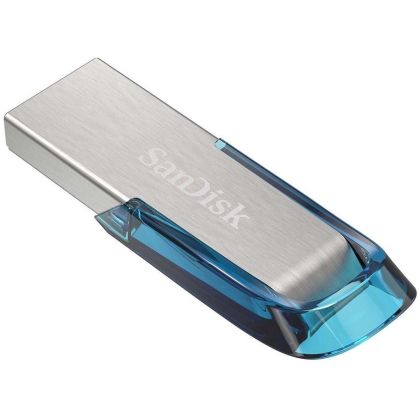 SanDisk Ultra Flair 128GB, USB 3.0, 150MB/s read - Tropical Blue