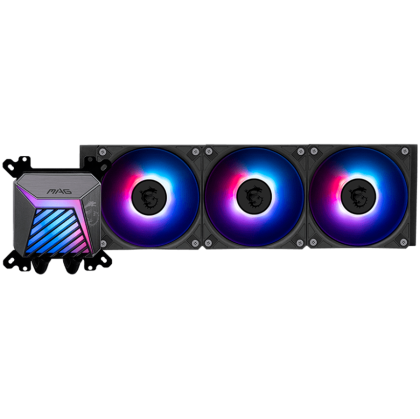 MSI MAG CORELIQUID A15 360, 3x120mm Pre-installed ARGB Daisy Chain Fans, Adjustable Offset Kit, Replacable Top Cover, Copper Base Intel LGA 1700/1851, AMD AM5/AM4, 3Y Warranty