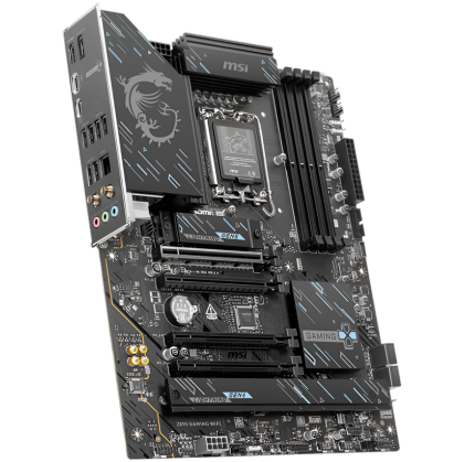 MSI Z890 GAMING WIFI, LGA 1851, Dual Channel DDR5 up to 8800(OC)MHz, 4x PCIe x16 slots, 3x M.2 slots, 6x USB 5Gbps A, 1x USB 20Gbps Type-C, 1x HDMI, 1x Type-C DP, 1x DP, 2.5Gbps LAN, Wi-Fi 7, 7.1 Audio, 3Y Warranty