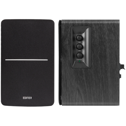 Edifier R1280DBs 2.0 Bookshelf Speakers, BT V5.1, Optical, Coaxial, RCA, 0.5-inch Tweeters, 4-inch Drivers, Sub-Out, 42W (RMS), Control Knobs and Remote Control, Brown