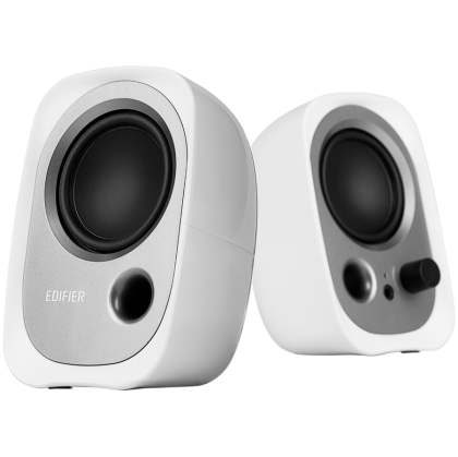 Edifier R12U 2.0 Audio System, USB, AUX, 2.25-inch Drivers, 4W (RMS), Volume Control, White