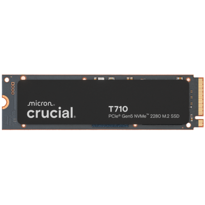 CRUCIAL T710 1TB PCIe Gen5 NVMe M.2 2280 SSD up to 14900 MB/s read and 13700 MB/s write