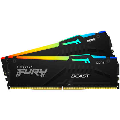 Kingston 32GB 6400MT/s DDR5 CL32 DIMM (Kit of 2) FURY Beast RGB EXPO