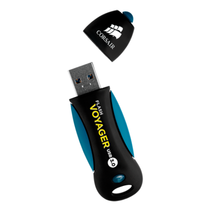 Corsair Flash Voyager USB 3.0 64GB, Read 190MBs - Write 55MBs, Plug and Play