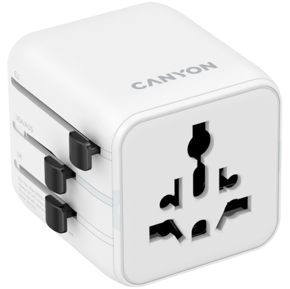 CANYON Travel Adapter OnTour One EU/UK/US/AUS   White