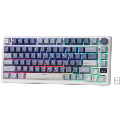 ROYAL KLUDGE RK-M75 Ocean Blue Gaming Keyboard K Sliver switch