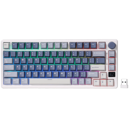 ROYAL KLUDGE RK-M75 Ocean Blue Gaming Keyboard K Sliver switch