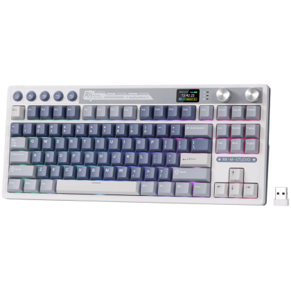 ROYAL KLUDGE RK M87 Ocean Blue Gaming Keyboard Cream switch