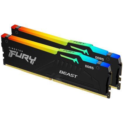 Kingston 32GB 5200MT/s DDR5 CL40 DIMM (Kit of 2) FURY Beast RGB XMP, EAN: 740617328561