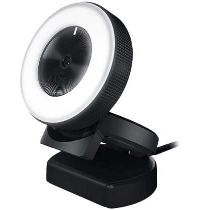 Razer Kiyo - Ring Light Equipped Broadcasting Camera ,Desktop streaming camera with multi-step ring light,High fps HD Video (720p 60fps/1080p 30fps),Compatible with Open Broadcaster Software and Xsplit