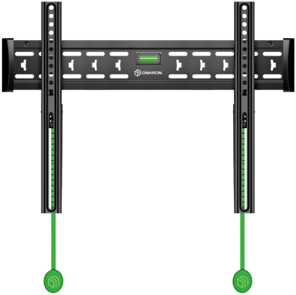 ONKRON Fixed TV Wall Mount for 43 to 85-inch Flat Panel TVs Digital Panels 68,2 kg, Black