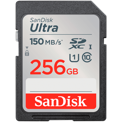 SanDisk Ultra 256GB SDXC Memory Card 150MB/s