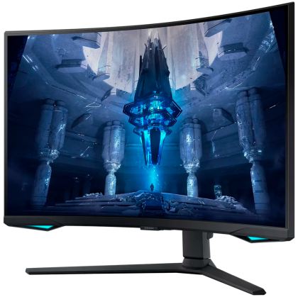 Monitor LED Samsung LS32BG750NPXEN Odyssey G75NB, 32" UHD Curved 1000R 16:9 (3840x2160) VA 165Hz, 350 cd/㎡, 1m:1, Q HDR 2000, 1ms (GTG), 178/178, FreeSync PP, 1xDP 2xHDMI, 2xUSB 3.0 , 3.5 Jack, Tilt/Pivot/Swivel/HeightAdj (120mm), VESA 100x100, 3Y