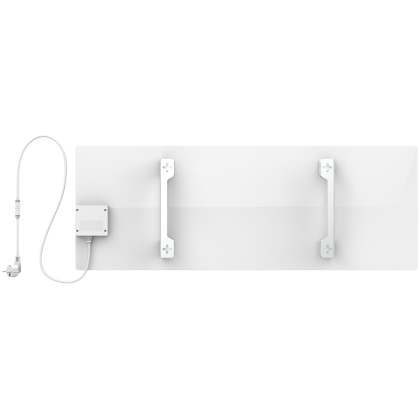 AENO Premium Eco Smart Heater, 700W, Tempered glass, Infrared+convection heating type, Led display Plug type: Europe (E/F type), WHITE