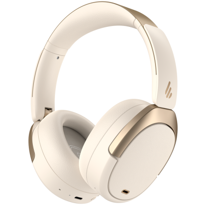 Edifier WH950NB Wireless Over-Ear Headphones, 40mm Dynamic Titanium-Coated Drivers, BT V5.3, ANC, Hi-Res Audio Certification, Up To 55H Battery, USB-C, Ivory