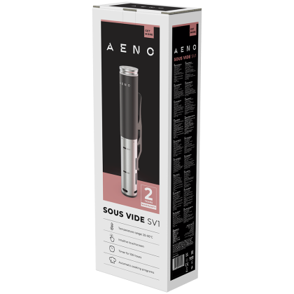 AENO Sous Vide SV1: 1200W, 4 Automatic programs, Temperature adjustment, Timer,  Touch screen, LCD-display, IPX7 Water Proof