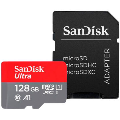 SanDisk Ultra microSDXC 128GB + SD Adapter 140MB/s A1 Class 10 UHS-I