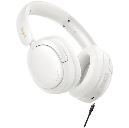 Edifier W800BT SE Wireless Over-Ear Headphones, 40mm Dynamic Titanium-Coated Drivers, BT V5.4, Multipoint Connection, AI Call Noise Reduction, Up To 45H Battery, USB-C, White
