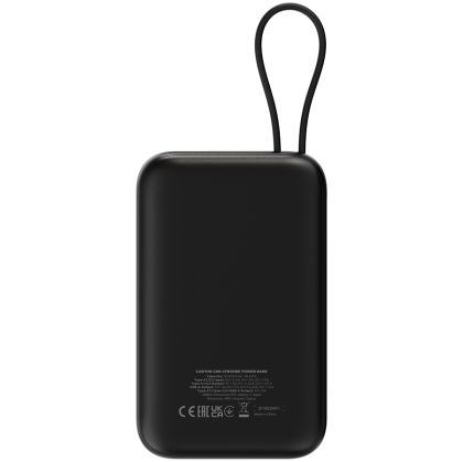 CANYON power bank OnPower 101 built-in cable 10000 mAh PD22.5W Black