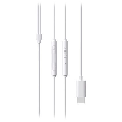 Edifier P180 USB-C Earbuds, 14mm Drivers, Built-in Mic, White