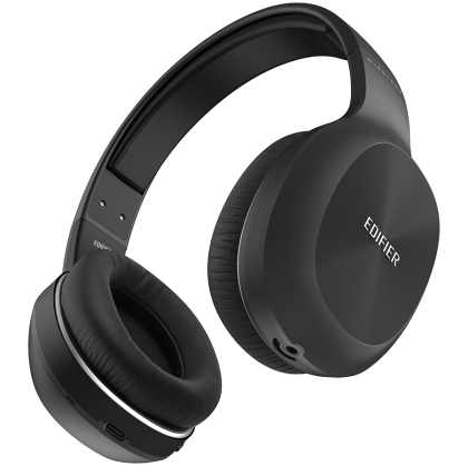 Edifier W800BT Plus Wireless Over-Ear Headphones, 40mm Dynamic Drivers, BT V5.1, Up To 55H Battery, USB-C, Black