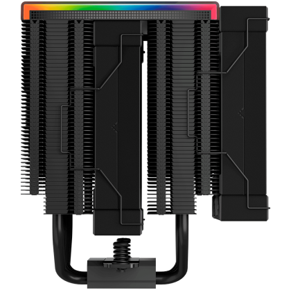 DeepCool AK620 Digital, CPU Air Cooler, 2x120mm FK120 PWM Fan, Digital Display, ARGB, TDP 260W, 6 Heatpipes, LGA2066/2011-v3/2011/1700/1200/115x, AMD AM5/AM4, 129x138x162 mm(LxWxH), 3Y, R-AK620-BKADMN-G