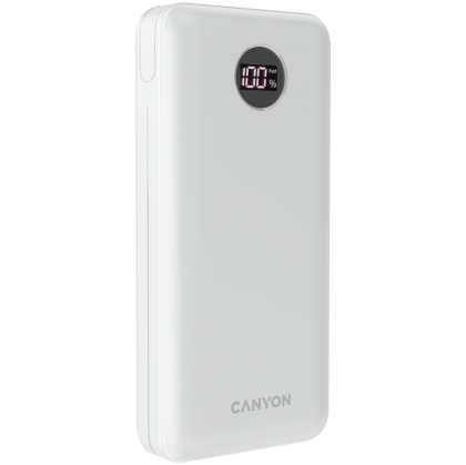 CANYON power bank PB-2002 LED 20000 mAh PD 20W QC 3.0 White
