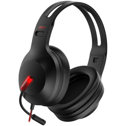 Edifier G1 USB Gaming Headset, 40mm Drivers, Retractable Microphone, AUX, Black